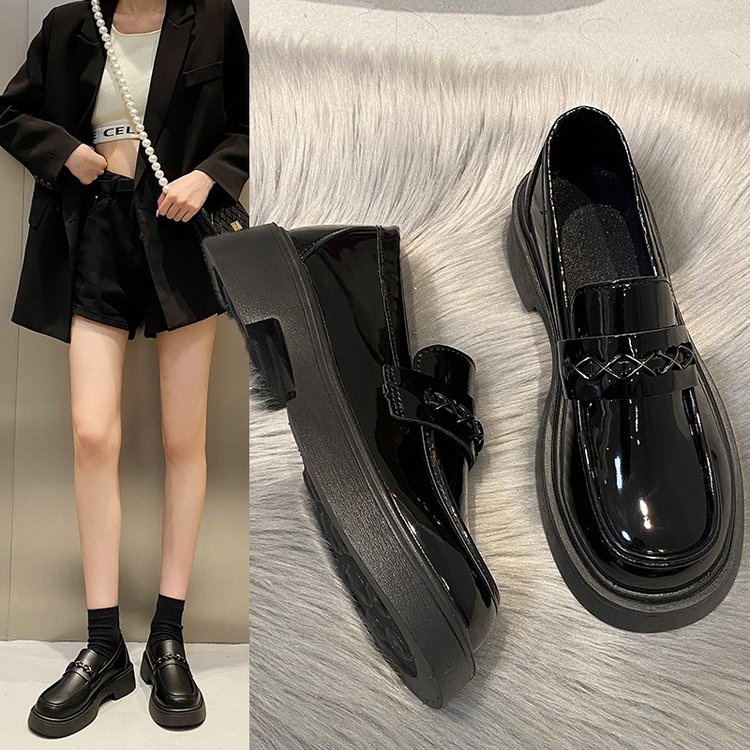 Giày Lười Mũi Tròn Màu Trơn Thoải Mái Hợp Thời Trang