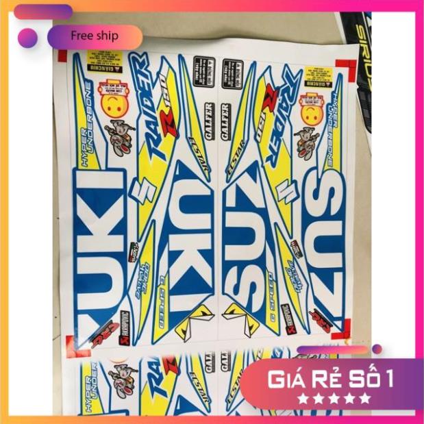 FREE SHIP + QUÀ TẶNG Tem rời xe Raider Fi mẫu zin