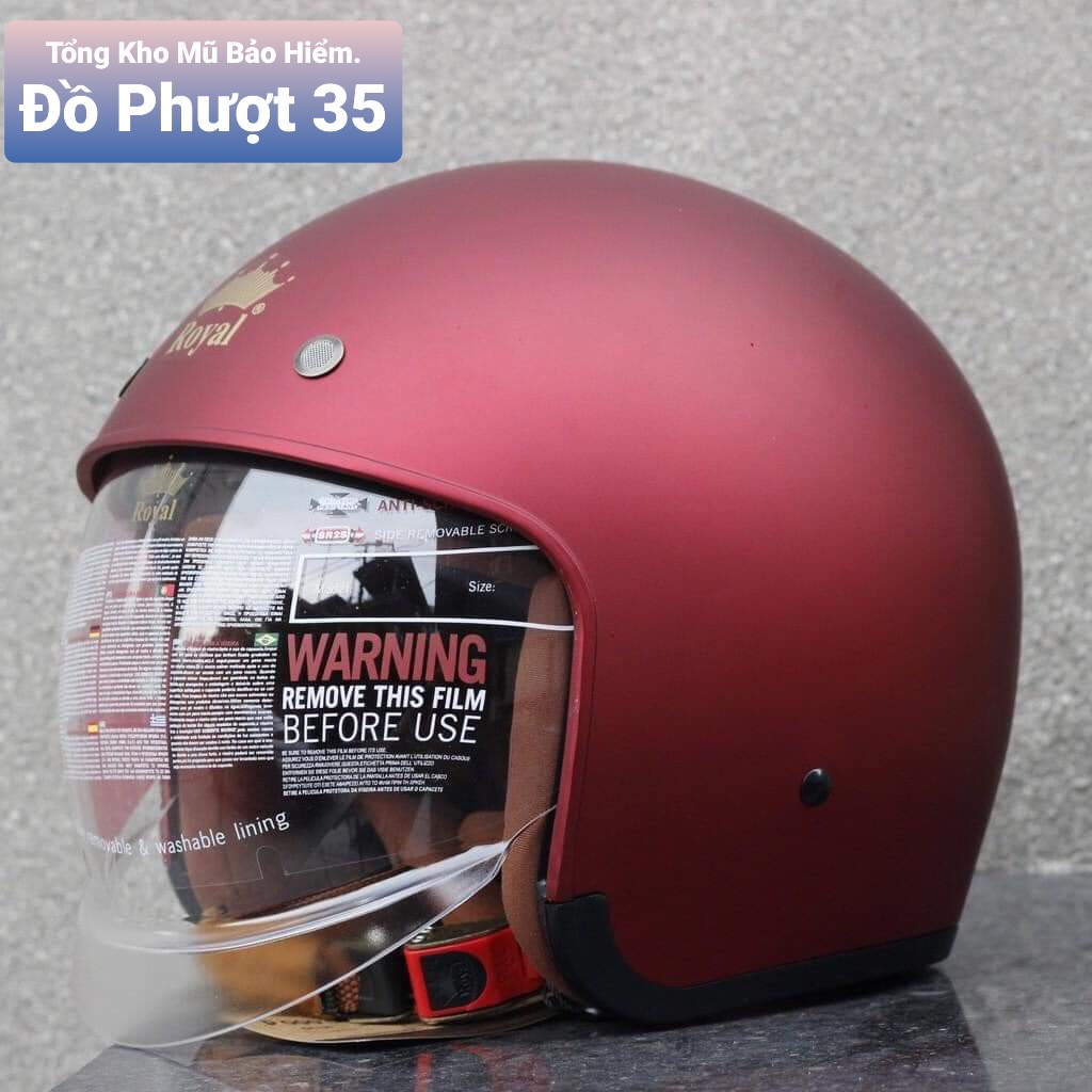 Mũ Bảo Hiểm 3/4 Royal M139 kính âm nhiều màu bảo hành 24 tháng