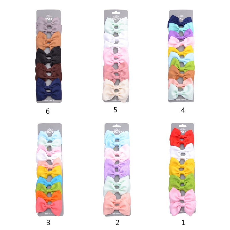 Set 10 Kẹp Tóc Nơ Xinh Xắn Đáng Yêu Cho Bé Gái