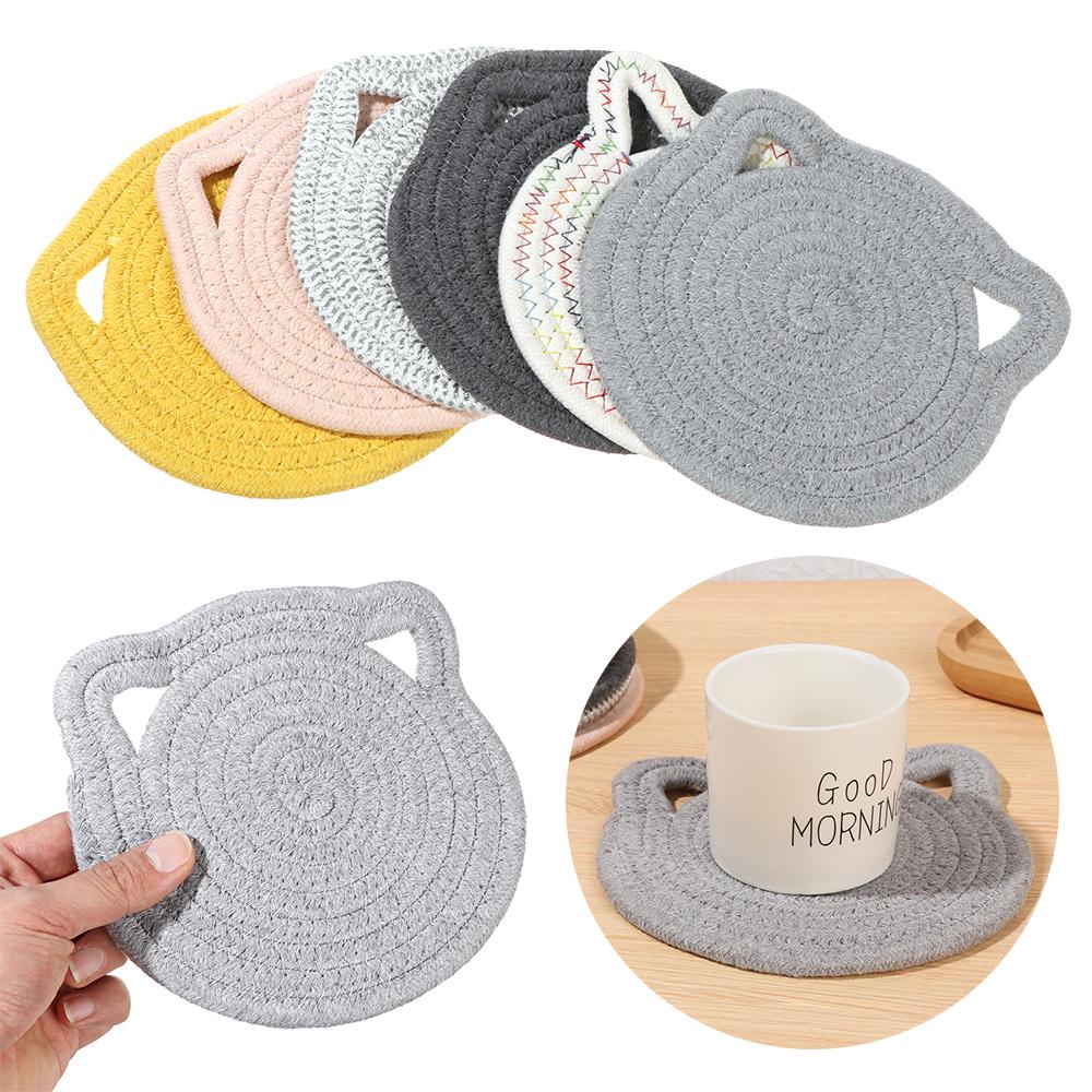 Đế Lót Nồi / Cốc Nước Bằng Vải Dệt Chống Trượt Hàng Mới 1 Dành Cho Nhà Bếp
