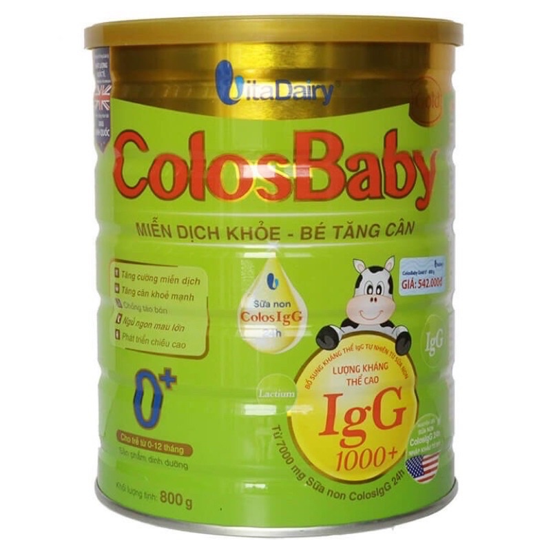 (Tích điểm đổi quà) COMBO 3lon Colosbaby Gold2+ lon 800gr [ Date mới nhất]