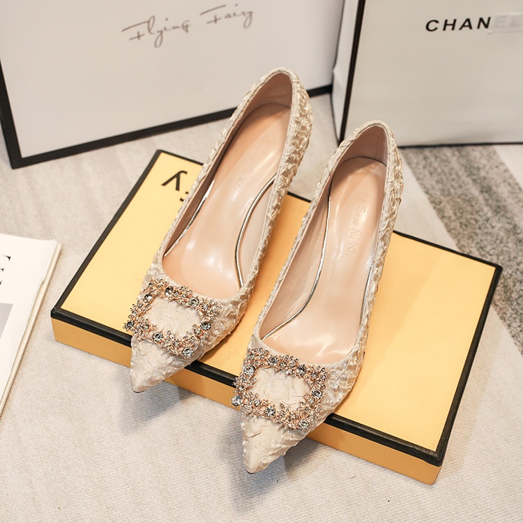 Giày Nữ Cao Cấp , Giày Cao Gót Nữ Mũi Nhọn, Đế Nhọn Cao 7P, Lụa Bọc Satin Cao Cấp, Kiểu Dáng Trẻ trung, Thoải mái-DA706