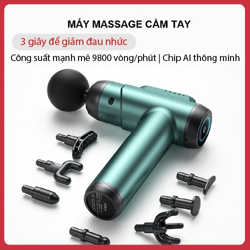 Máy massage cầm tay mini cao cấp 8 đầu 99 chế độ giảm đau nhức toàn thân hiệu quả