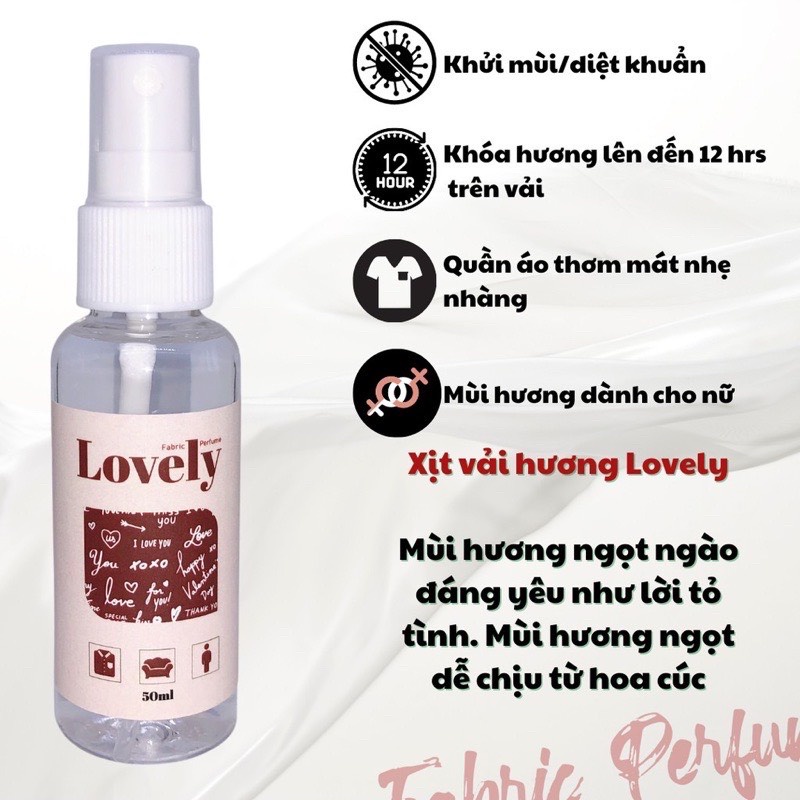 Combo 3 Xịt Thơm Body Mist quần áo Fabric Perfume - Linen Perfume TAPSTORE 50ml