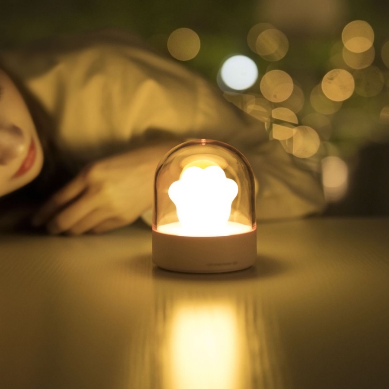 Đèn Ngủ Decor Phòng Xiaomi 3Life Đèn Ngủ Phát Nhạc Thiết Kế Hình Chân Mèo Nhấp Nháy Theo Nhạc Pin Sạc Sử Dụng 72 Giờ