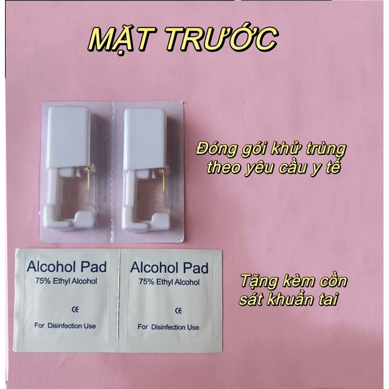 Bấm lỗ tai không đau cho bé người lớn vô trùng hàng chuẩn DaLiA Jewelry dùng 1 lần bấm khuyên tai trẻ sơ sinh tại nhà