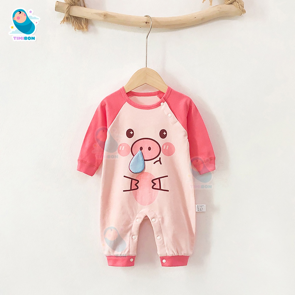 Body Dài Tay Cho Bé Mẫu Quần Áo Trẻ Em Sơ Sinh Hình Thú Chất Cotton Mềm Mịn Từ 3-12kg - [BDD31]