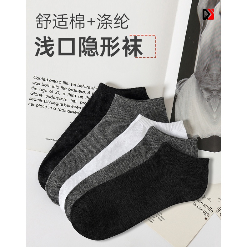 Vớ Cotton Polyester Màu Đen / Xám / Trắng Thời Trang Cho Nam Và Nữ