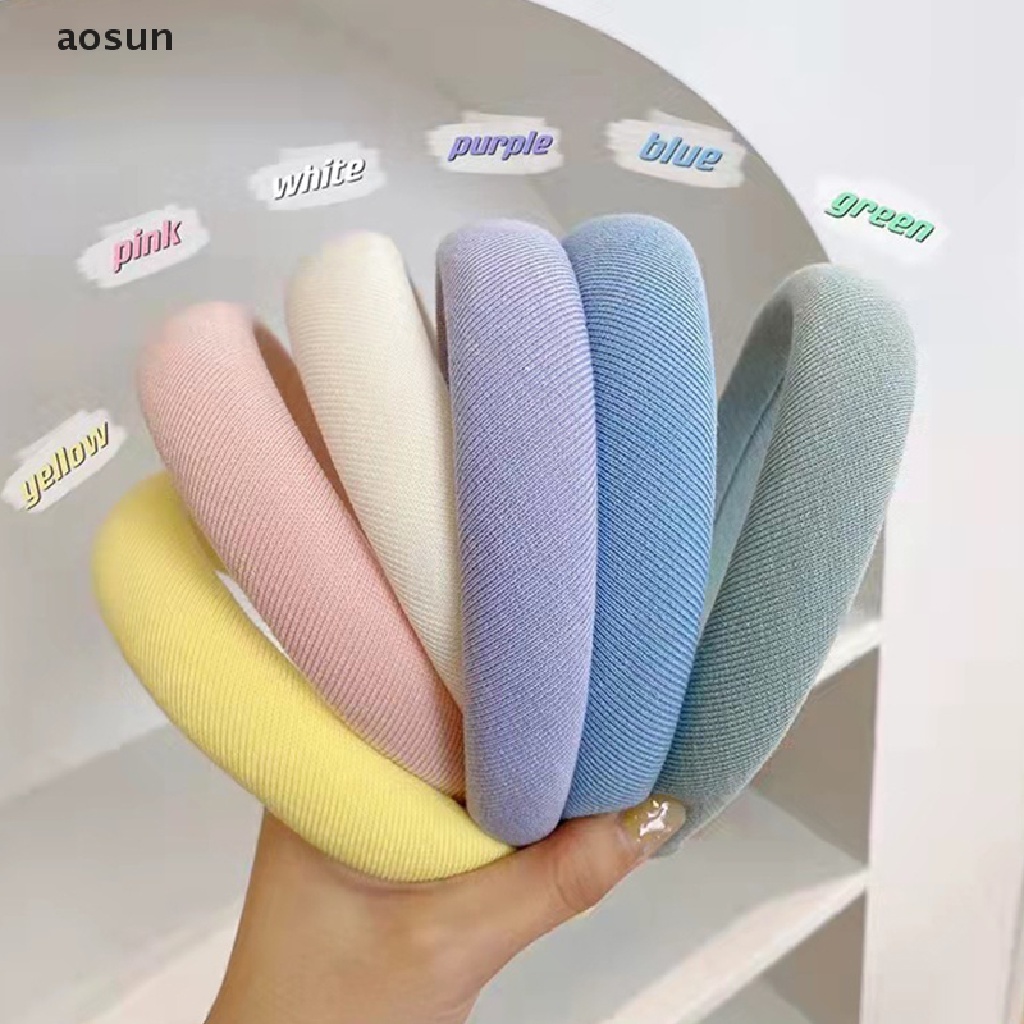 Aosun Băng Đô Cài Tóc Bằng Xốp Nhung Dày Dặn Chống Trượt Thời Trang Dành Cho Nữ