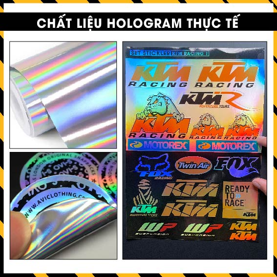 Set Sticker KTM Racing 1 Đổi Màu Dán Xe Máy Mũ Bảo Hiểm Điện Thoại Laptop ... | Tem Decal Hình Dán Motorex Foxx Cực Chất