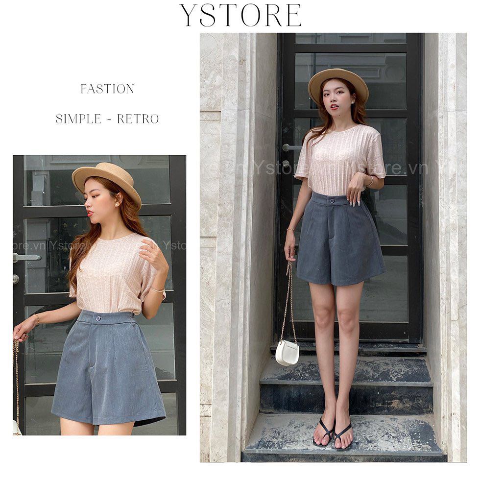 Áo Thun Cổ Tròn Tay Ngắn Nữ thiết kế basic - Tôn dáng - Che khuyết điểm Ystore