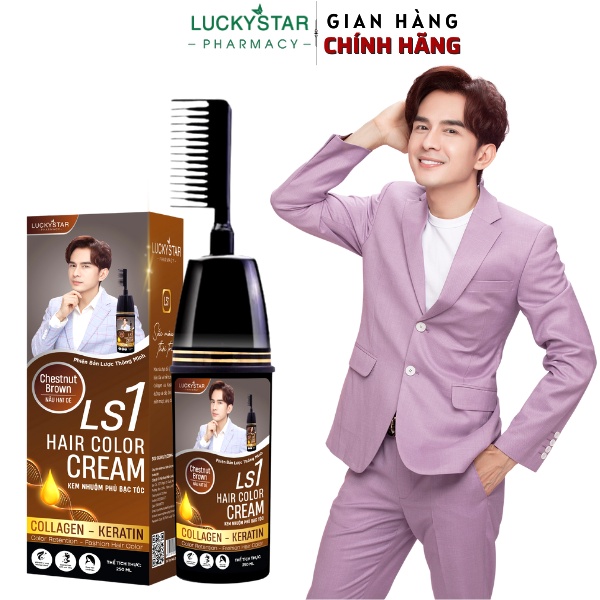 Kem Nhuộm Lucky Star Màu Nâu Hạt Dẻ 250ml/ 500ml