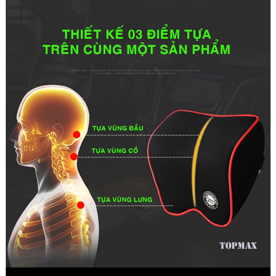 [HCM]Sakora Gối tựa đầu xe hơi chất liệu cao su non hoạt tính cao cấp TOPMAX-[ZT U140]