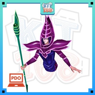 Mô hình giấy anime game dark magician - yu-gi-oh!