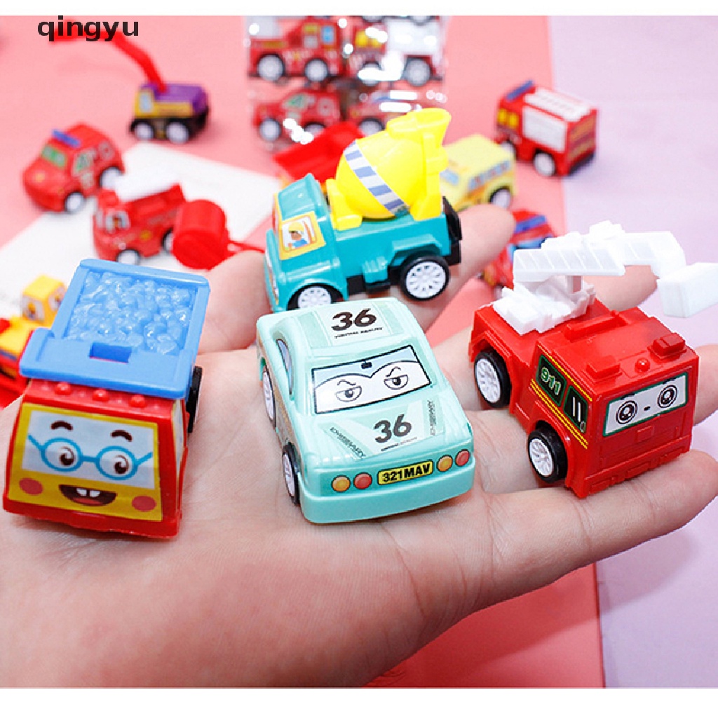 Qingyu Bộ 6 Xe Hơi Đồ Chơi mini Kéo Phía Sau Dành Cho Trẻ Em