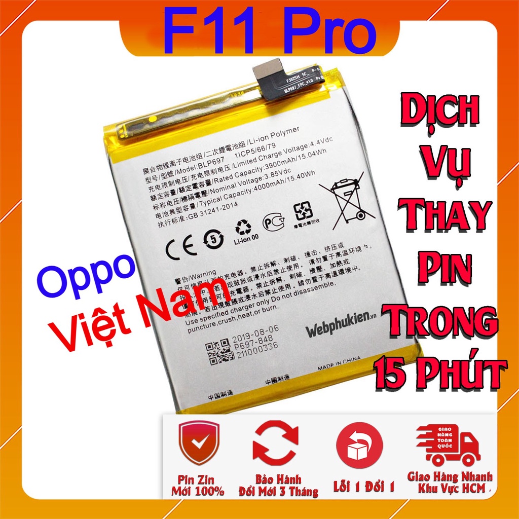 Pin Scud cho Oppo F11 Pro BLP697 - 4000mAh