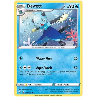 Thẻ Bài Pokemon Dewott - 034/185 - Uncommon