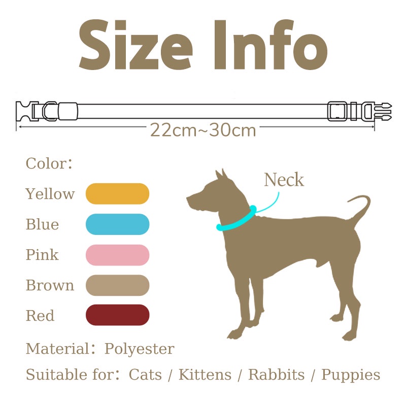 HamshMoc Vòng Cổ Mềm Mại Tháo Lắp Nhanh Có Chuông Điều Chỉnh Được Cho Thú Cưng