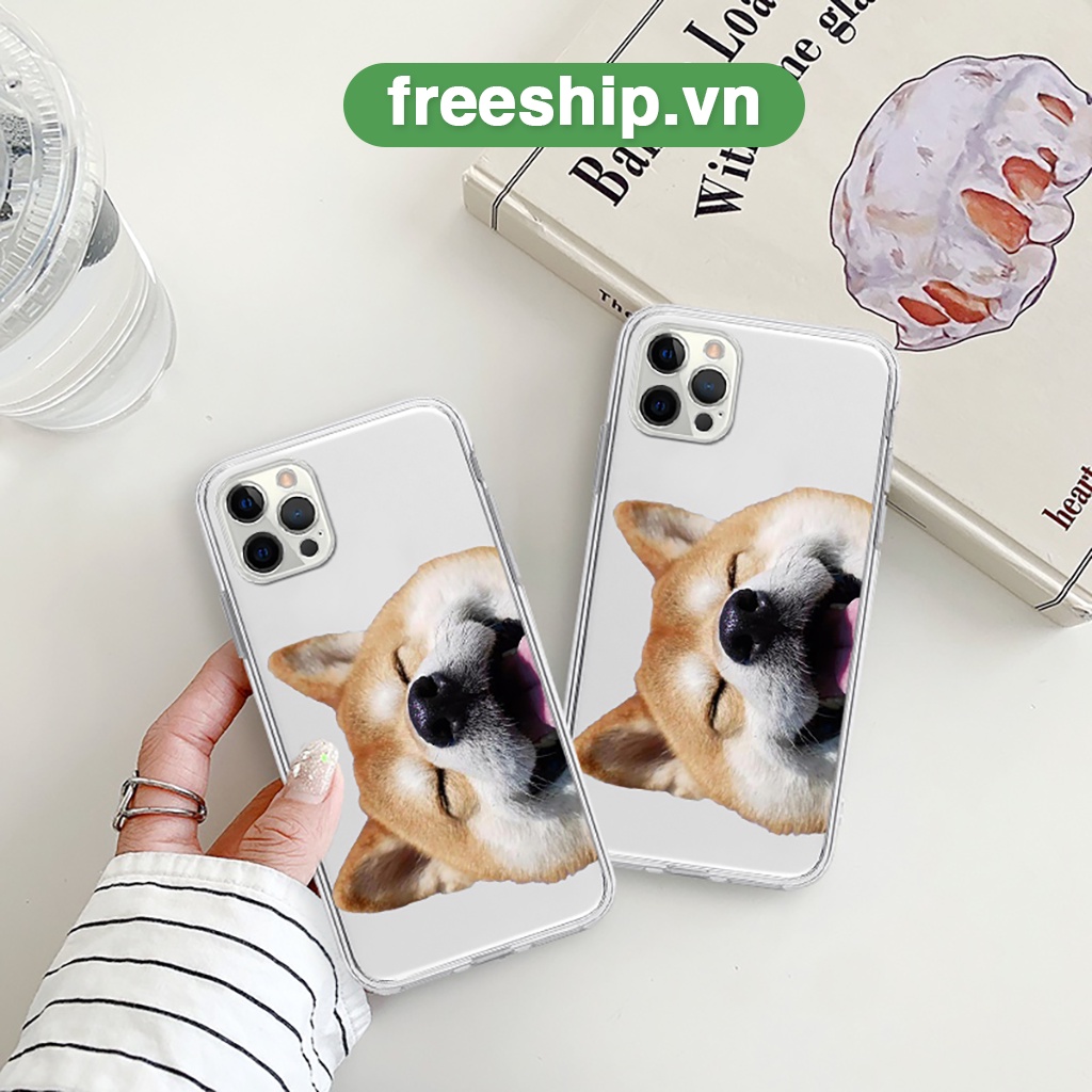 Ốp iphone bảo vệ cam chó mặt to ốp vuông 6/6splus/7/7plus/8/8plus/x/xr/xs/11/12/13/14/pro/max/plus/promax