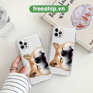 Ốp iphone bảo vệ cam chó mặt to ốp vuông 6/6splus/7/7plus/8/8plus/x/xr/xs/11/12/13/14/pro/max/plus/promax