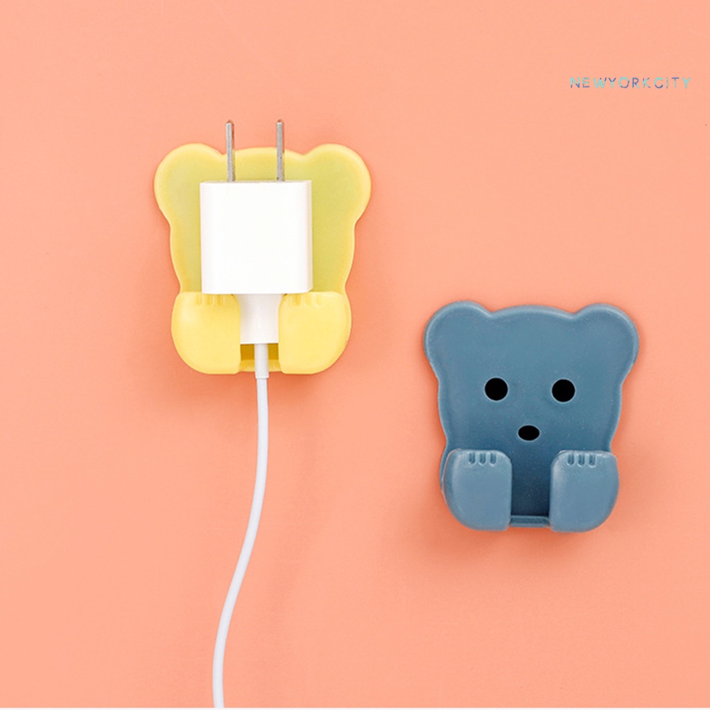 Bộ 2 Móc Treo Phích Cắm Điện Đa Năng Không Cần Khoan Lỗ Kiểu Hoạt Hình Dễ Thương