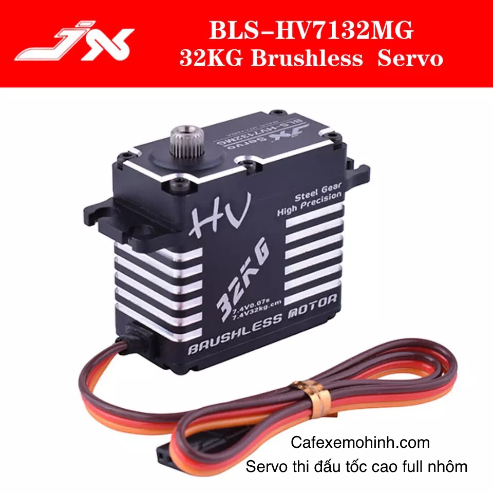 Động cơ servo không chổi than JX BLS-HV7132MG 32KG 180 độ cho mô hình RC Brushless full nhôm tản nhiệt nhanh