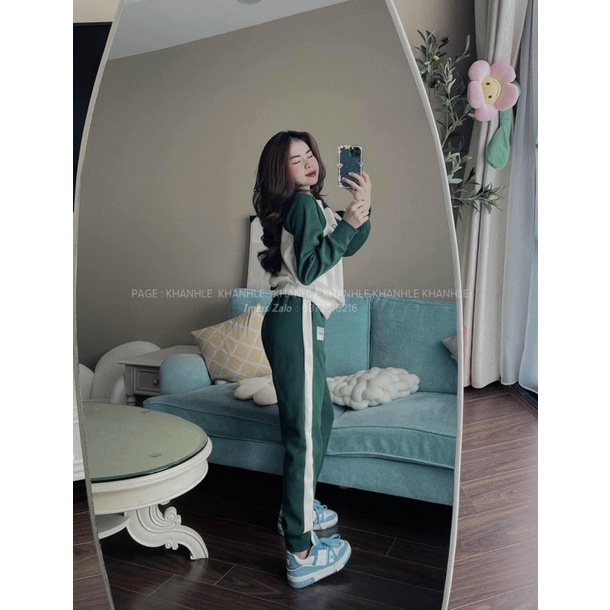 BỘ NỈ PHỐI TAY 2 MÀU JISANDER CỰC XINH