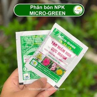 Phân bón NPK Micro Green 16-31-16 - Tạo mầm hoa cực mạnh - gói 10g