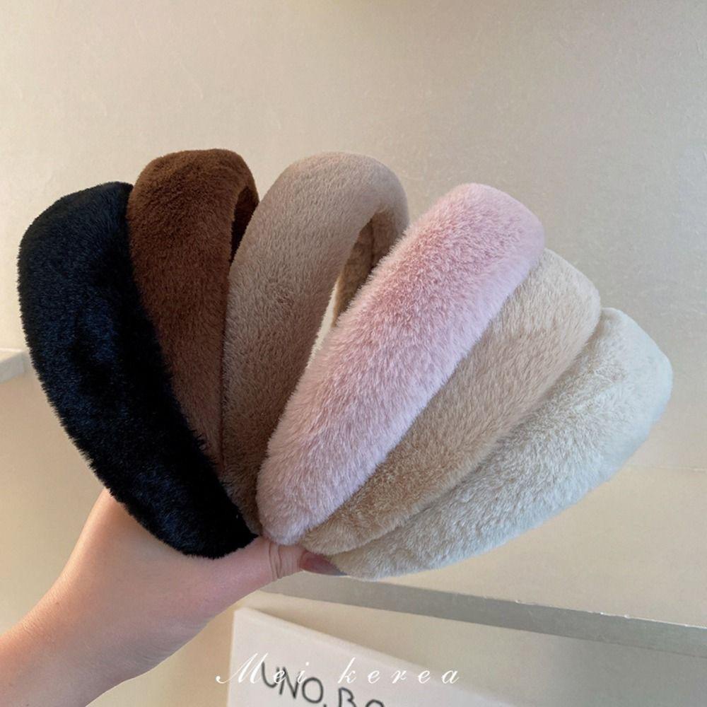 Băng Đô Cài Tóc Giả Lông Nhung Thời Trang Đơn Giản Dành Cho Nữ Rửa Mặt / Trang Điểm