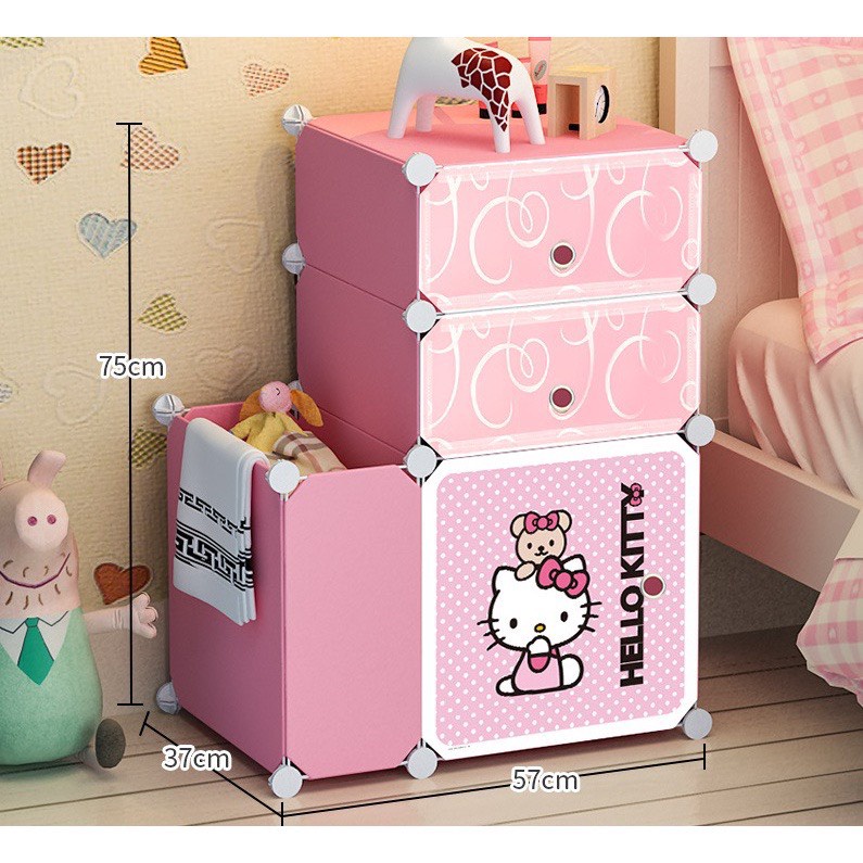 XẢ KHO 🎀HELLO KITTY- TỦ NHỰA ĐÀU GIƯỜNG LẮP GHÉP CÓ NHIỀU SỰ LỰA CHỌN