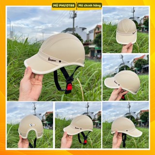 Mũ bảo hiểm lưỡi trai đai da thời trang cao cấp nam và nữ đội  freesize