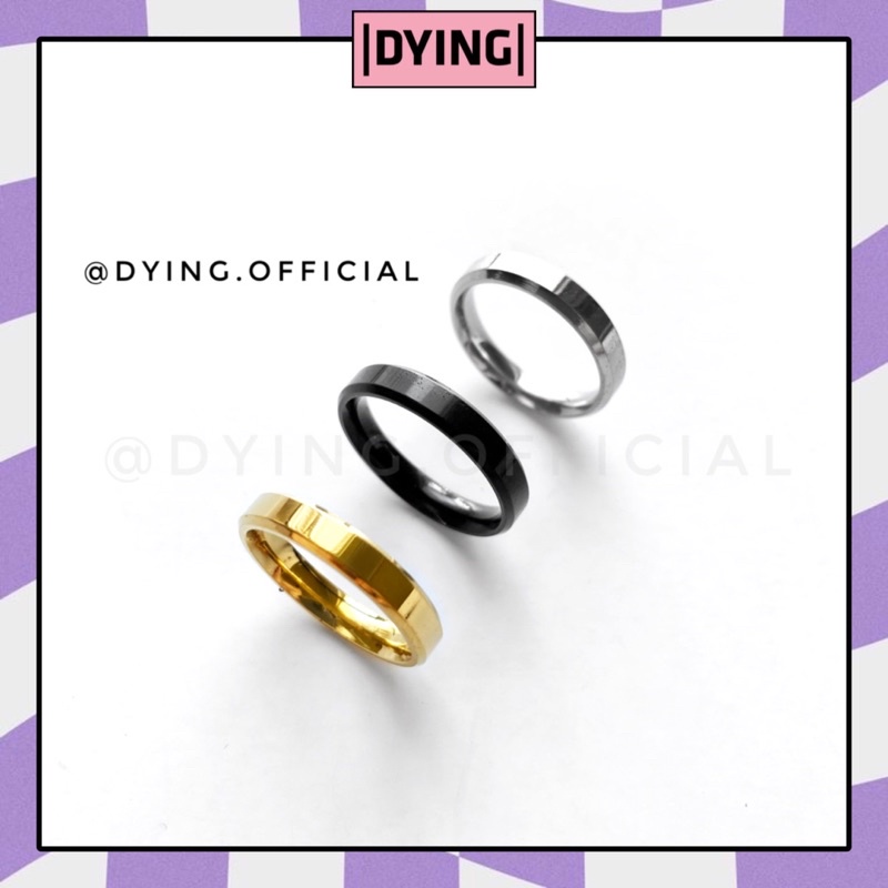 Nhẫn TRƠN BASIC Bản Nhỏ Màu Silver/Gold/Black - Thép Titan KHÔNG RỈ