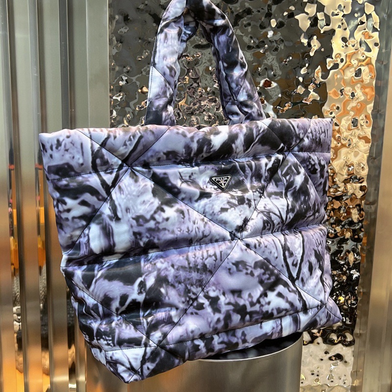 Prada Túi Tote Đeo Vai In Họa Tiết Thời Trang Thu Đông Chất Lượng Cao