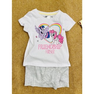 [ẢNH THẬT]Bộ cộc cotton bé gái HM Elsa, Pony
