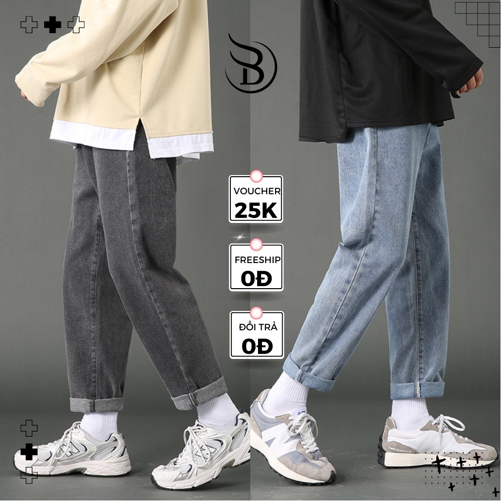 Quần Ống Rộng Quần Ống Suông Nam Nữ Dáng Đứng Xanh Nhạt ,Xám Tro Co dãn Tại Badboy Store
