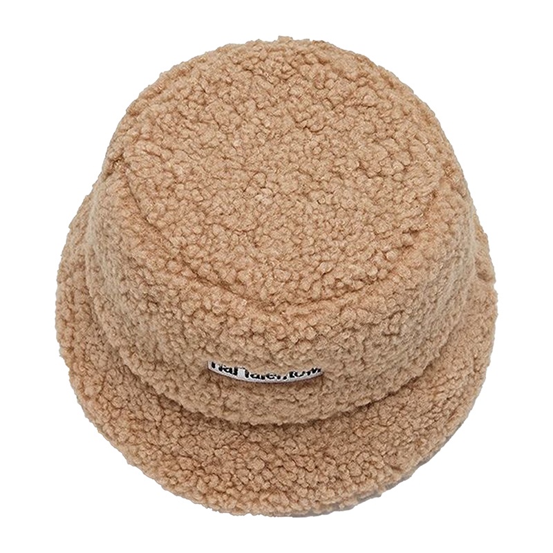 Ygt Mũ Bucket Len Giả Lông Cừu Dày Dặn Giữ Ấm Mùa Đông Cho Nữ