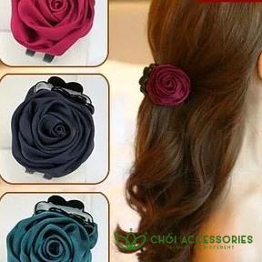 Cặp tóc càng cua nơ lụa thanh lịch Hàn Quốc nhiều màu - Y107