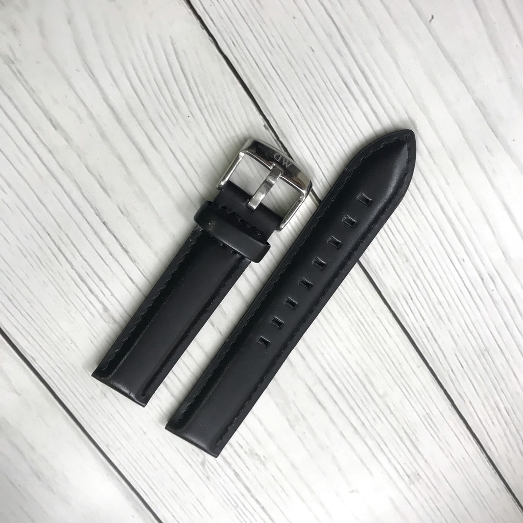 Dây Đồng Hồ Đeo Tay Da Bò Màu Nâu Đậm Tặng Kèm Hộp Gỗ và Phụ kiện