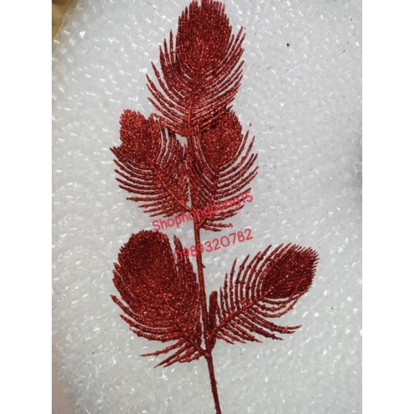 Lông công kim tuyến 5 nhánh trang trí thánh bánh, oản tài lộc