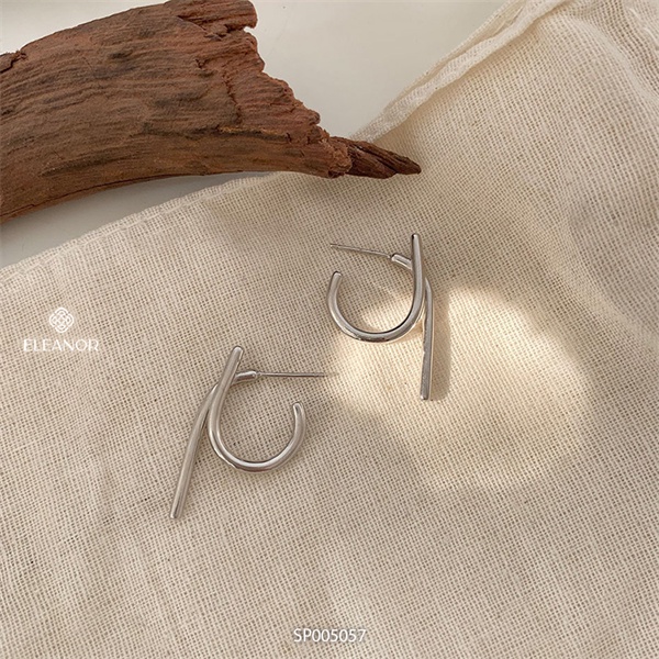 Bông tai nữ chuôi bạc 925 Eleanor Accessories thiết kế cá tính basic phụ kiện trang sức 5057