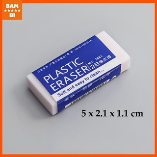 Tẩy gôm mềm Plastic màu trắng