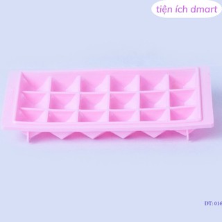 khuôn làm đá 18 viên nhỏ, khay làm đá bi nhựa cao cấp 6968
