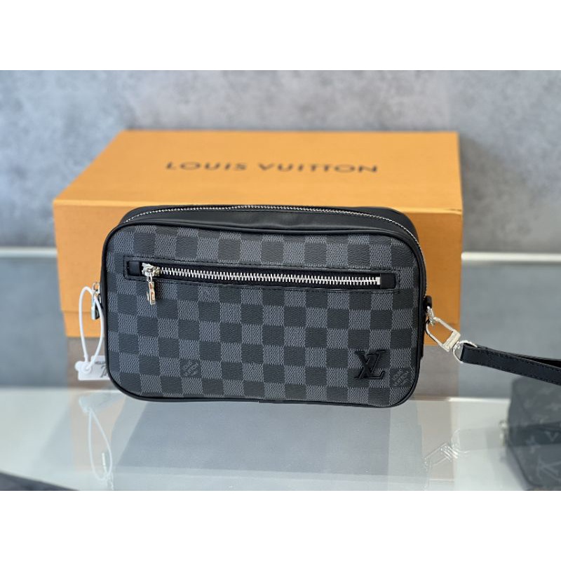 Túi cầm tay nam(clutch nam) sz25cm da và phụ kiện loại đẹp fullbox vip nam châm