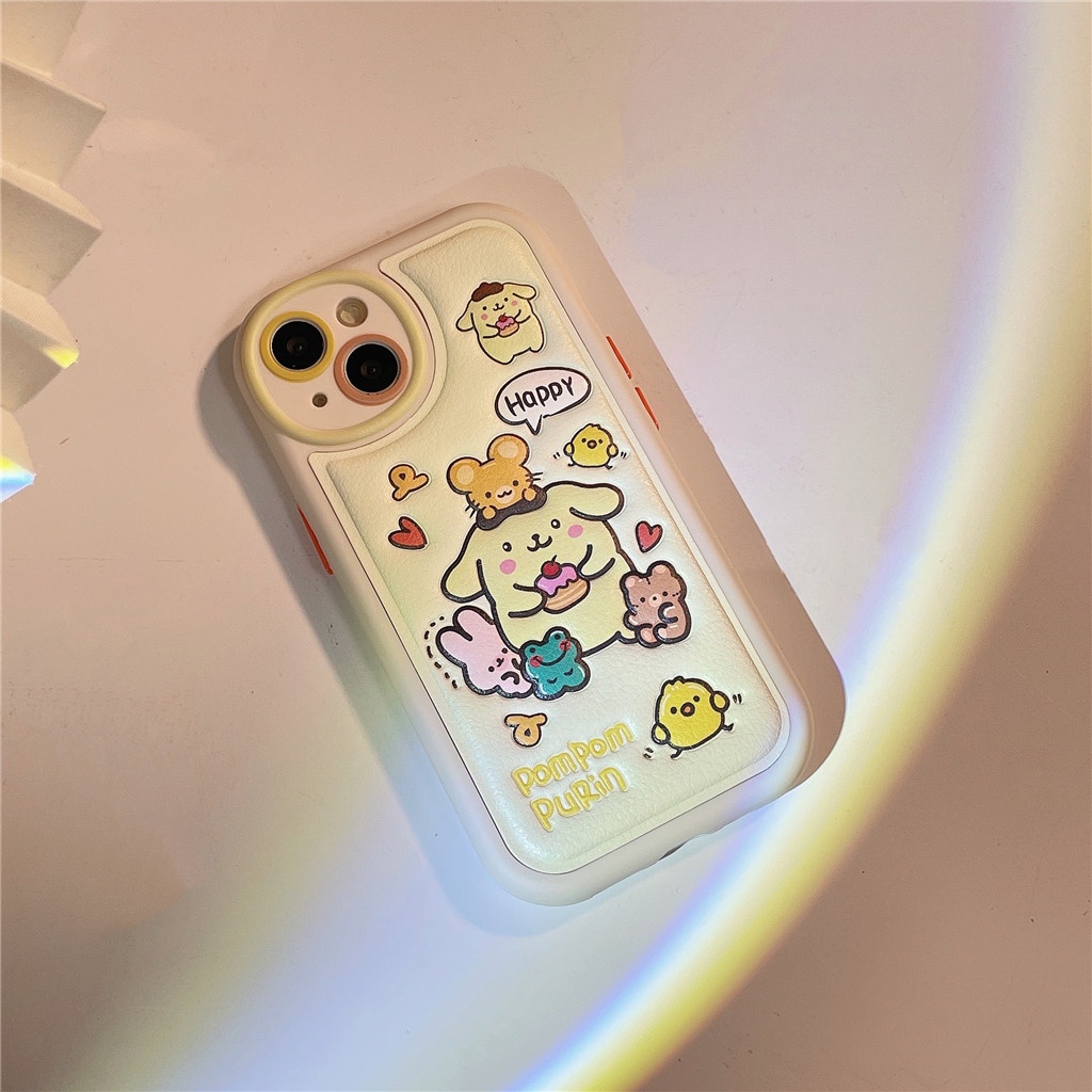 Ốp Điện Thoại Da Viền tpu Dẻo In Họa Tiết Hoạt Hình Góc Tròn Cho iphone 15 pro max 14 pro max 13 pro max 12 pro max