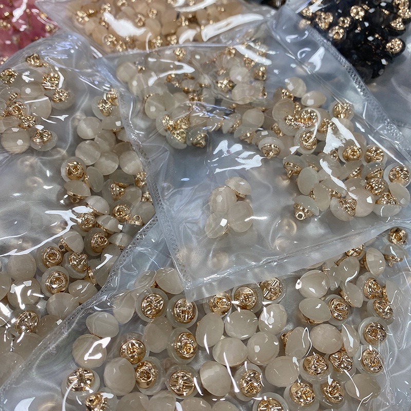 Set 5 Nút Kính 10mm Nhiều Màu Sắc Dùng Để May Áo Sơ Mi / Áo cardigan / Quần Áo diy