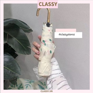 Ô dù gấp gọn  Classy nhiều họa tiết, che nắng che mưa tiện lợi, nhẹ nhàng mang theo bên người PK1234