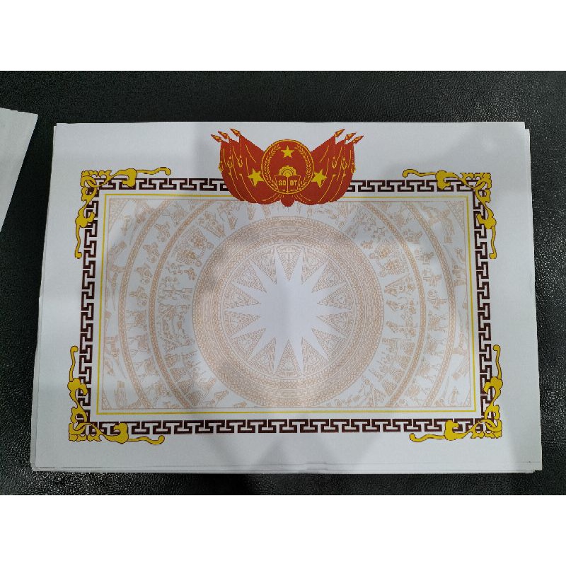 Phôi chứng nhận/ Phôi giấy khen (50 tờ)