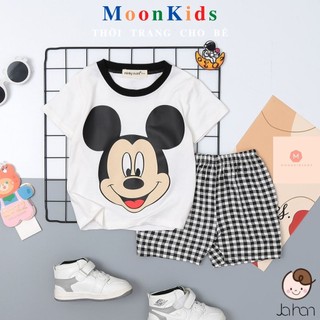 Bộ Cộc Tay Cho Bé🚚Họa Tiết MaRuCo🚚bộ cộc hè dành cho bé trai bé gái từ 6-20kg,minky mom chính hãng