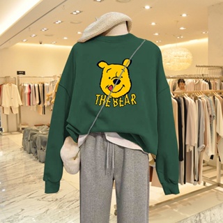 Áo sweater nữ HappyFamily hình chú Gấu The Bear xinh xắn chất nỉ da cá